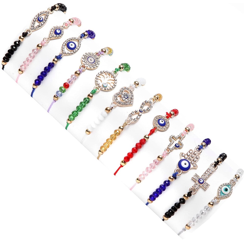 NEW! Set of 12 Evil Eye Bracelets Protection bracelet